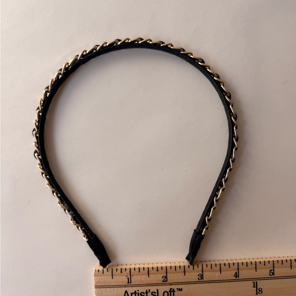 Elegant Black and Gold Chain Headband - Picture 4 of 4